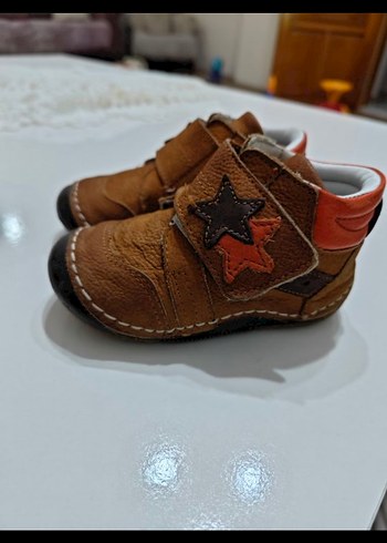 Kahverengi Deri Erkek Bebek İlk Adım Ayakkabısı - Görsel 2
