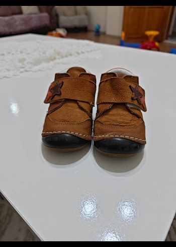 Kahverengi Deri Erkek Bebek İlk Adım Ayakkabısı - Görsel 3
