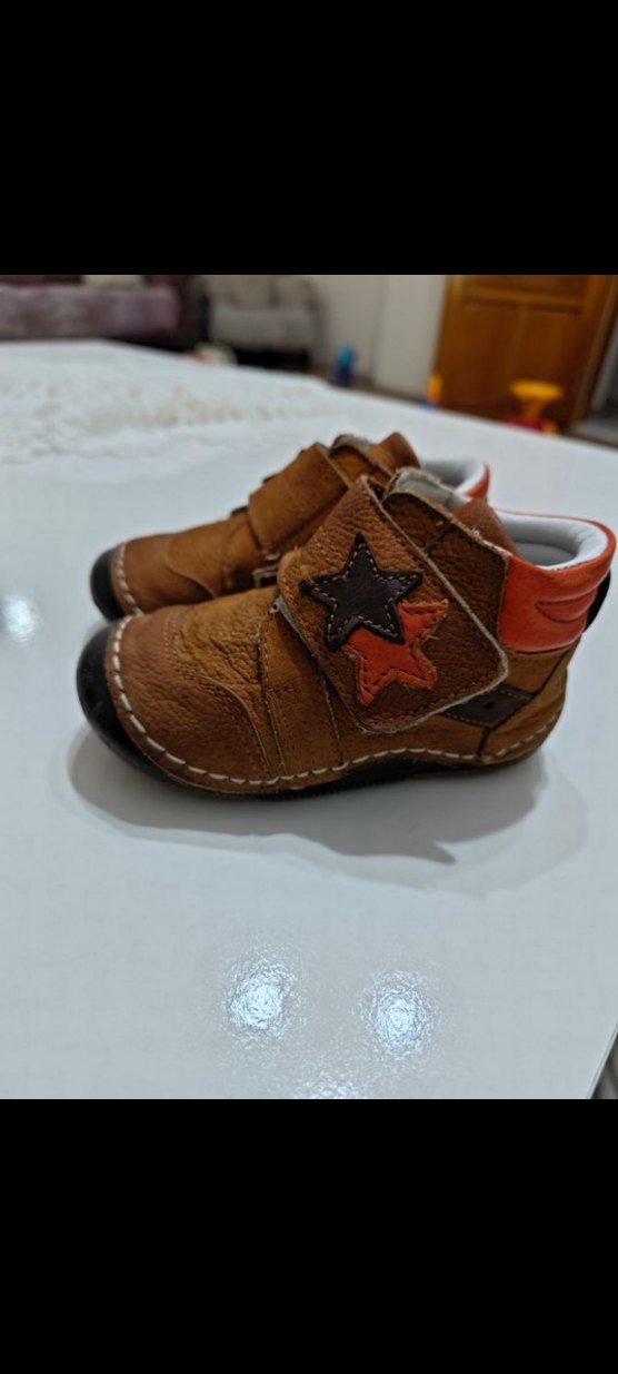 Kahverengi Deri Erkek Bebek İlk Adım Ayakkabısı - Görsel 2