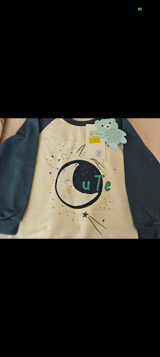 Erkek Çocuk Mavi Pamuklu Sweatshirt - Görsel 2