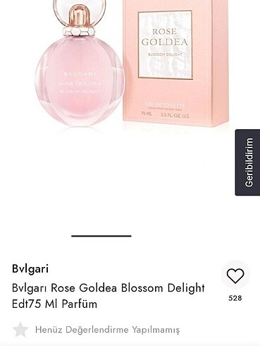  Beden Bvlgri parfüm rose goldea