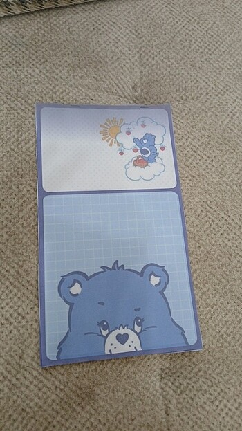 İki yapraklı not defteri care bears lı