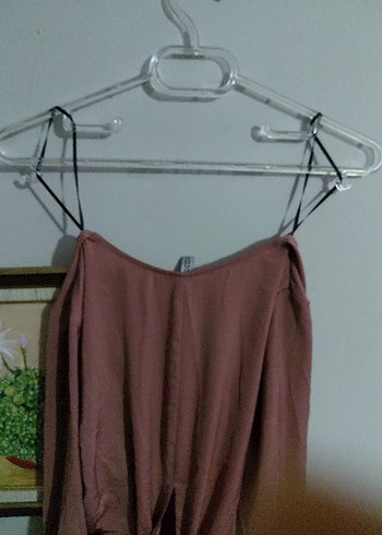xs Beden bel detaylı uzun kollu crop