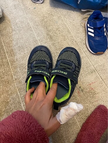 26 Beden mavi Renk Skechers spor ayakkabı