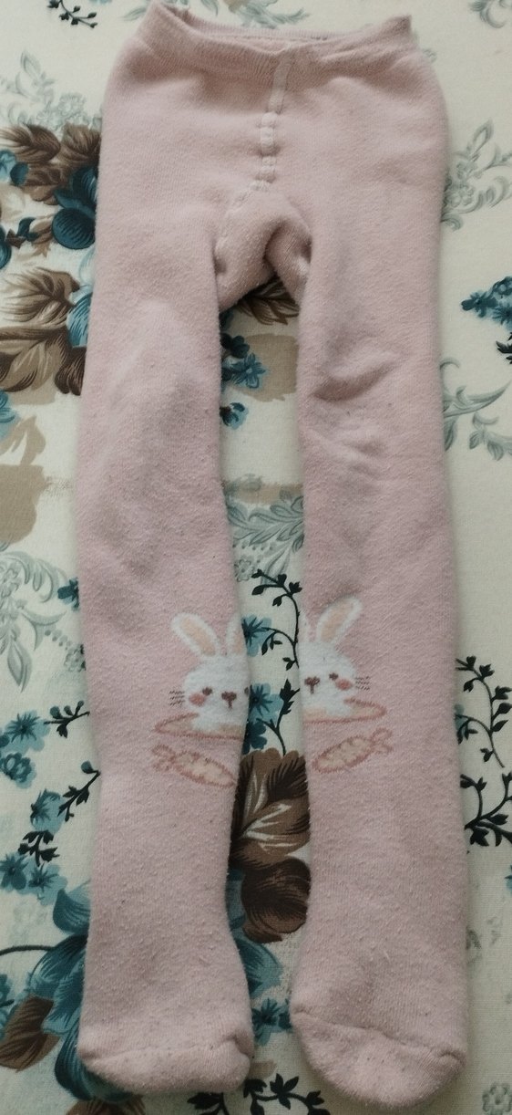 Pembe Nakışlı Çocuk kilotlu çorabı - Görsel 2