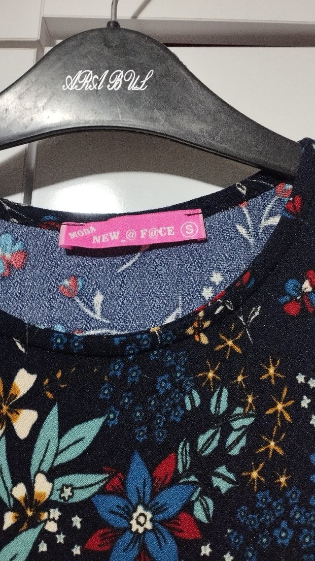 Çiçek Desenli Uzun Kollu Elbise - Görsel 3