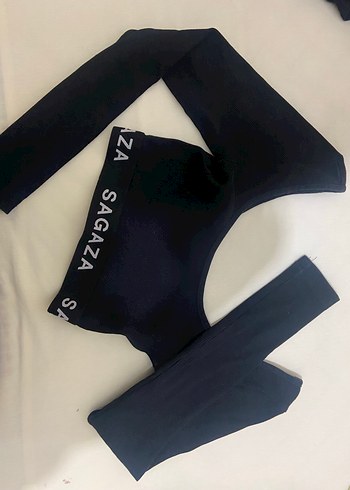 Siyah Baskılı Mini Crop Top - Görsel 2