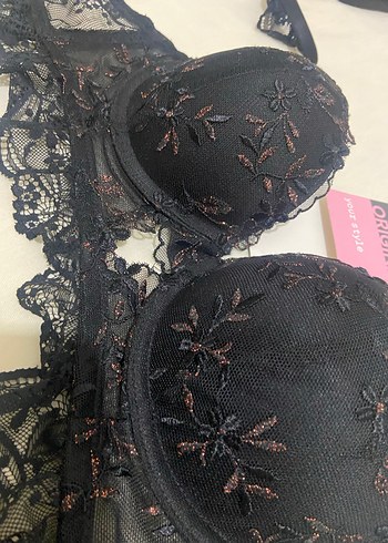 Siyah Baskılı Midi Goth Büstiyer - Görsel 2