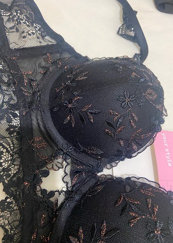 Siyah Baskılı Midi Goth Büstiyer - Görsel 5