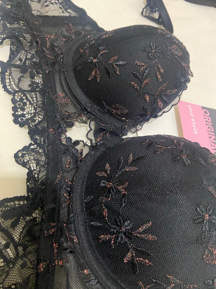 Siyah Baskılı Midi Goth Büstiyer - Görsel 2