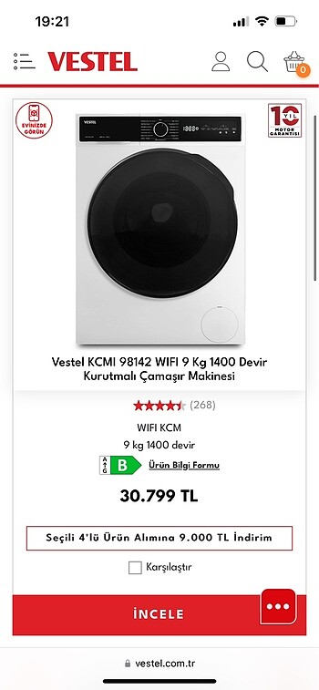 Kurutmalı çamaşır makinesi
