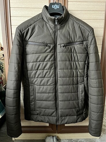 LCW Vision Kahverengi Slim Fit Erkek Deri Görünümlü Mont
