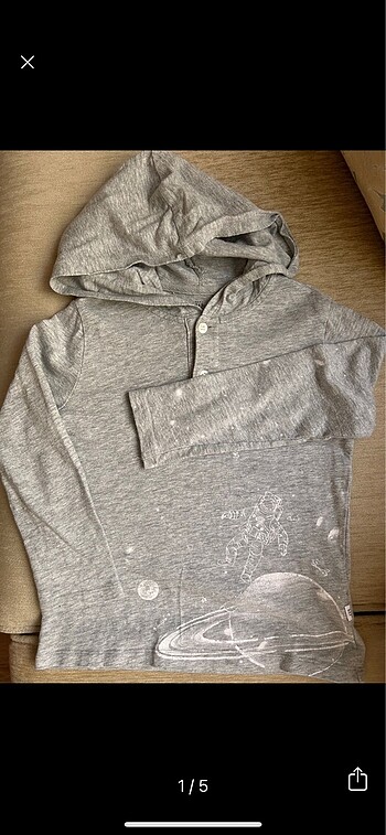 Gap Gap Baby Kapüşonlu Tshirt (5Yaş)