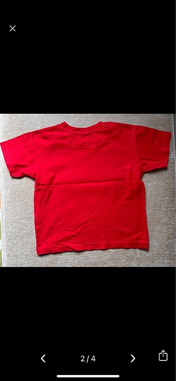 Diğer Kırmızı Baskılı Tshirt Üst (3-4 Yaş)