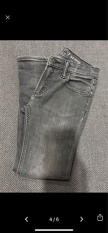 7 Yaş Beden gri Renk Gap Skinny Jean Pantolon