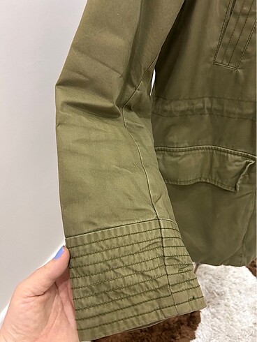 H&M 38 Beden Haki Parka - Görsel 7