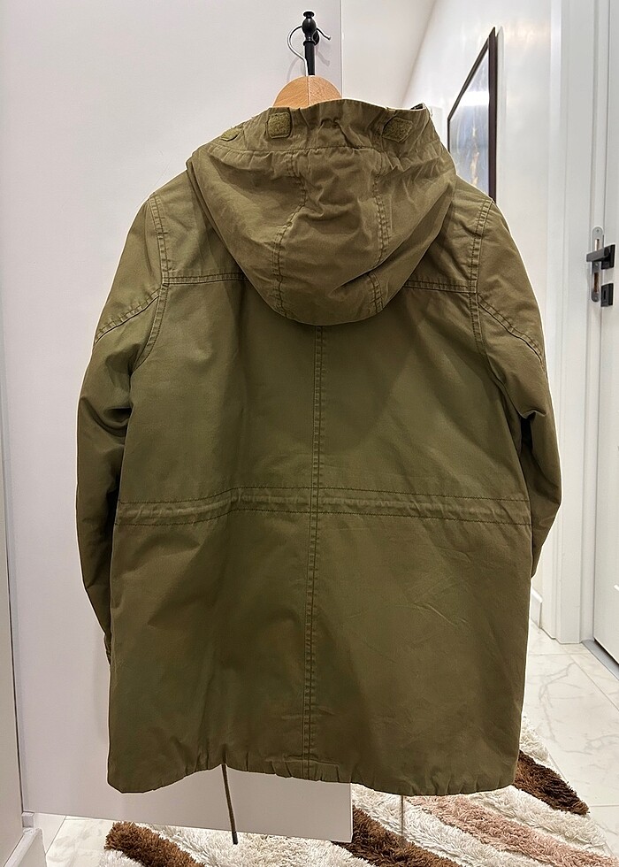 H&M 38 Beden Haki Parka - Görsel 2