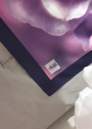 Mor İpek Görünümlü eşarp - Görsel 2