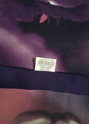 Mor İpek Görünümlü eşarp - Görsel 3