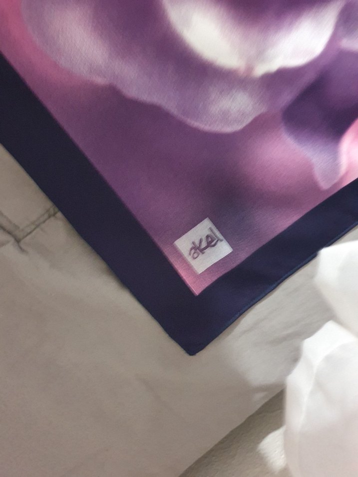 Mor İpek Görünümlü eşarp - Görsel 2