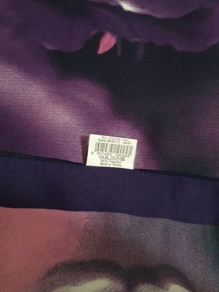 Mor İpek Görünümlü eşarp - Görsel 3