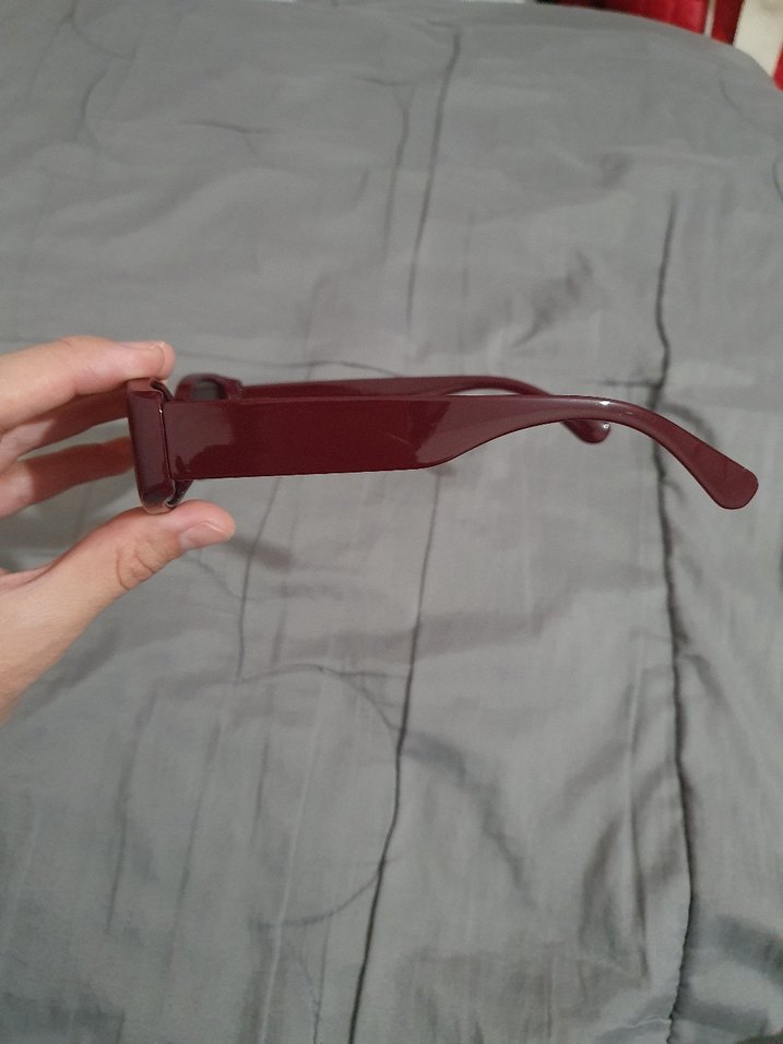 Bordo Transparan Kadın Gözlüğü - Görsel 2