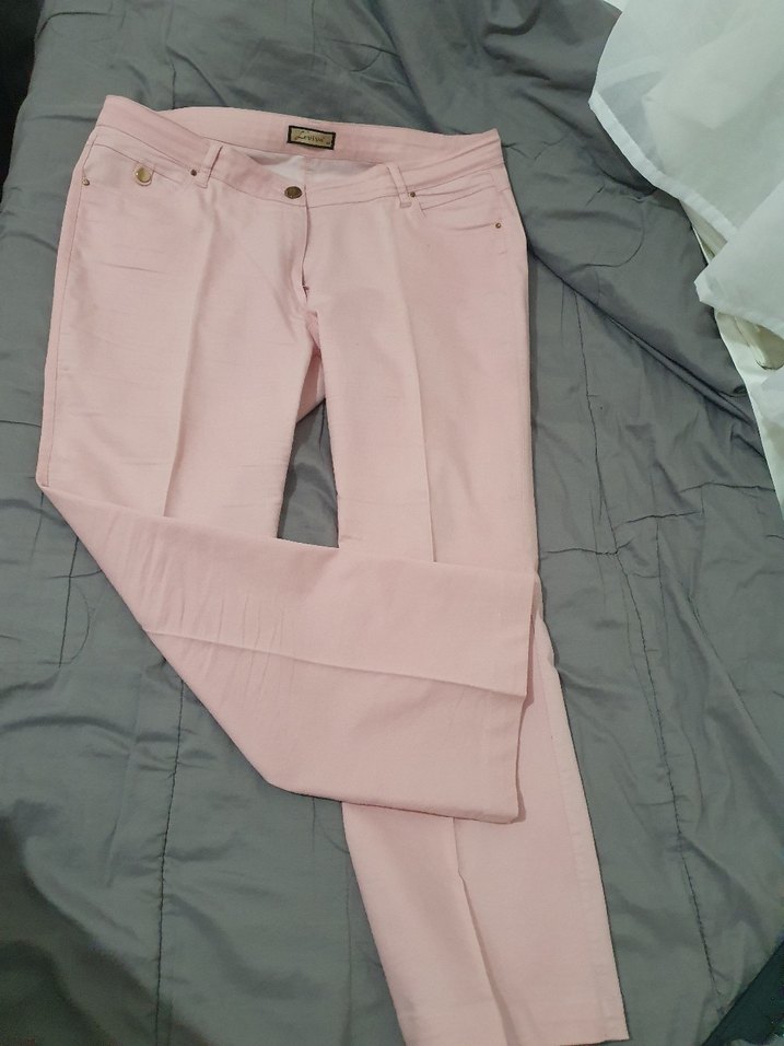 Pembe Kadın Kot Pantolon - Görsel 5