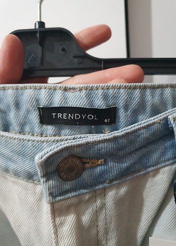 Kadın Mavi Pastel Batik Desenli Denim Pantolon - Görsel 4