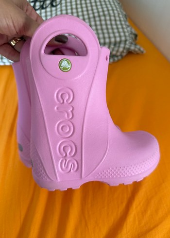 Kız Çocuk Pembe Crocs yamğur Botu