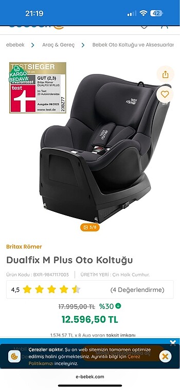 Diğer BRİTAX RÖMER DUAL FIX M MODEL çok temiz