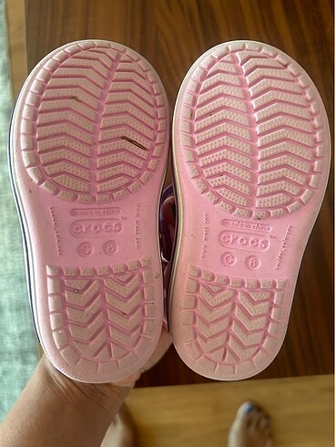 23 Beden pembe Renk Crocs sandalet tertemiz 6C = 22-23 no