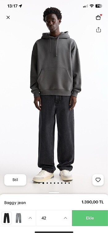 Pull&Bear erkek baggy pantolon