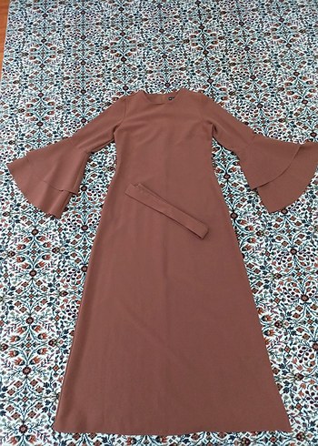 Bohem Tarzı kiremit rengi Uzun Elbise - Görsel 5