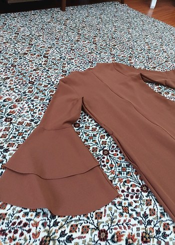 Bohem Tarzı kiremit rengi Uzun Elbise - Görsel 10