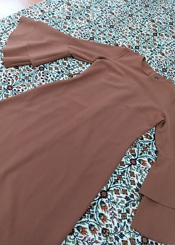 Bohem Tarzı kiremit rengi Uzun Elbise - Görsel 4