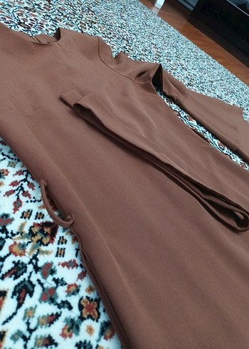 Bohem Tarzı kiremit rengi Uzun Elbise - Görsel 7