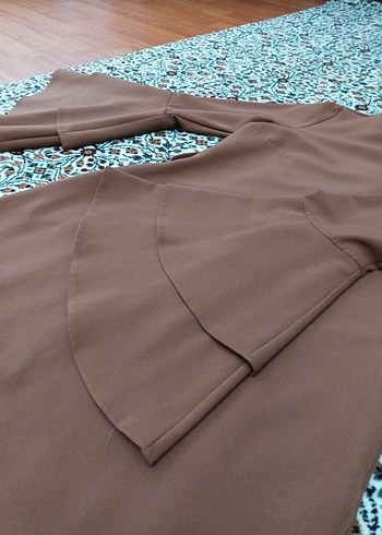 Bohem Tarzı kiremit rengi Uzun Elbise - Görsel 3