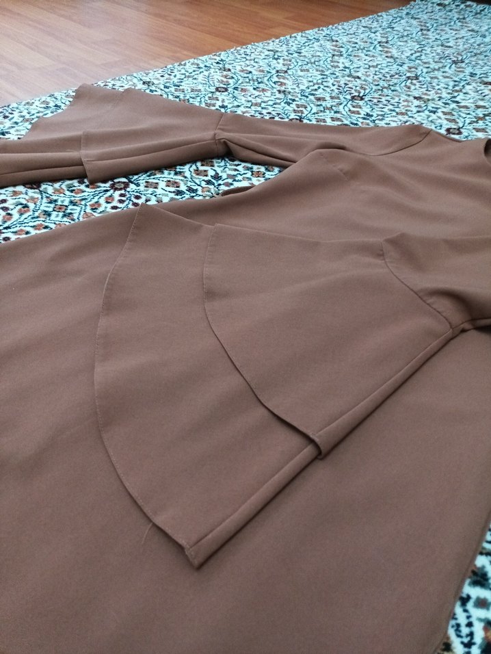 Bohem Tarzı kiremit rengi Uzun Elbise - Görsel 3