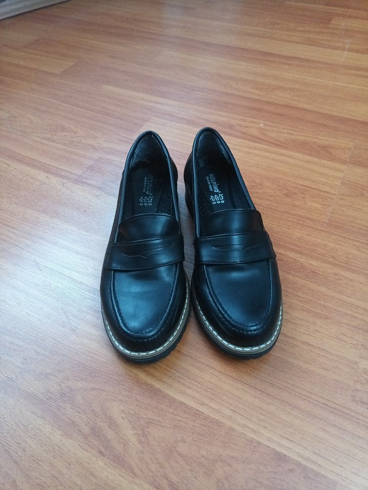 Siyah Deri Görünümlü Loafer  Rahat Taban - Görsel 3