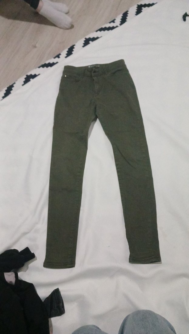 yeşil Dar Kesim kiz Pantolon - Görsel 2