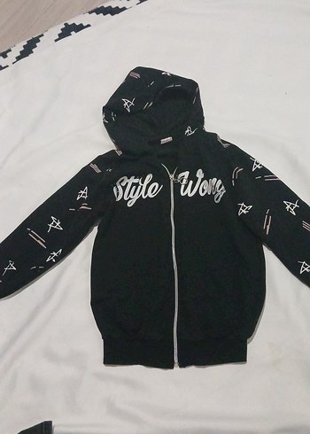 Renkli Baskılı Kapüşonlu kiz Sweatshirt