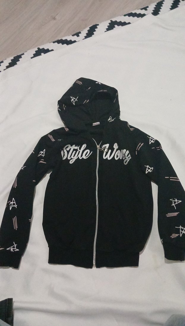 Renkli Baskılı Kapüşonlu kiz Sweatshirt - Görsel 2