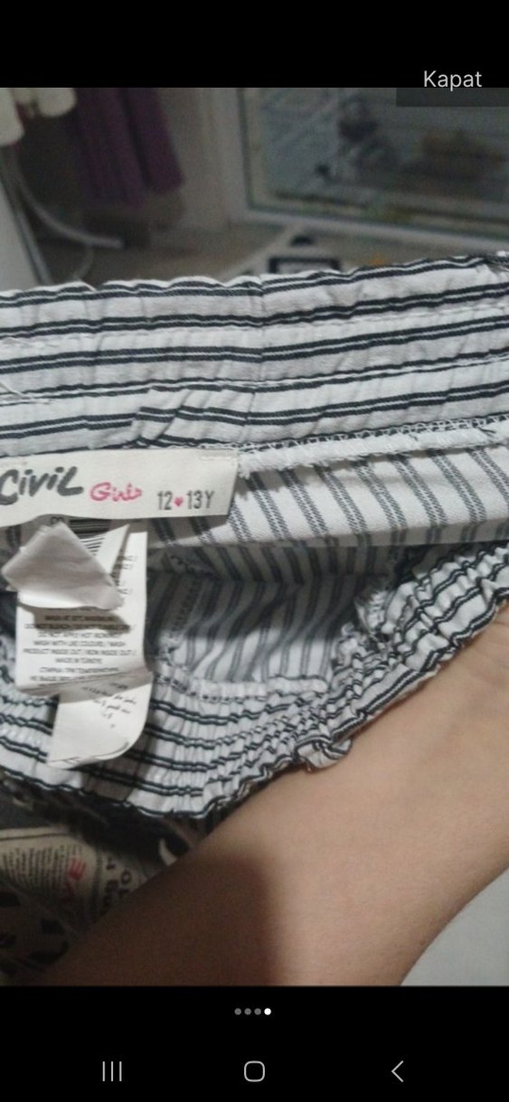 mavi çizgili tulum - Görsel 4