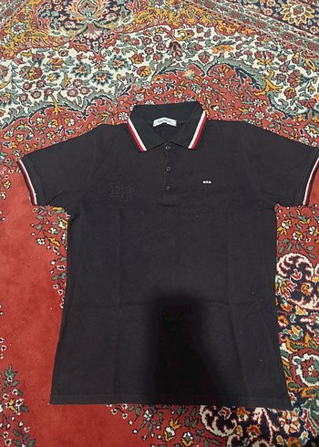 Düğmeli Siyah Erkek Polo Tişört