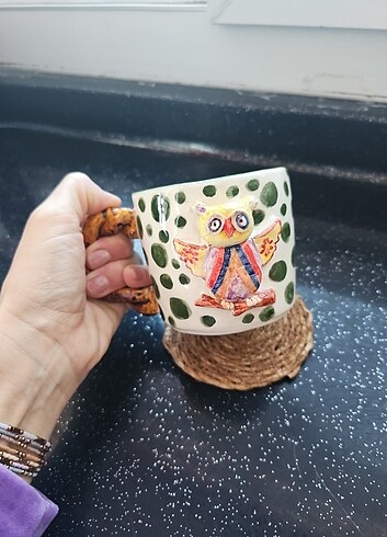 El yapımı seramik kahve fincanı