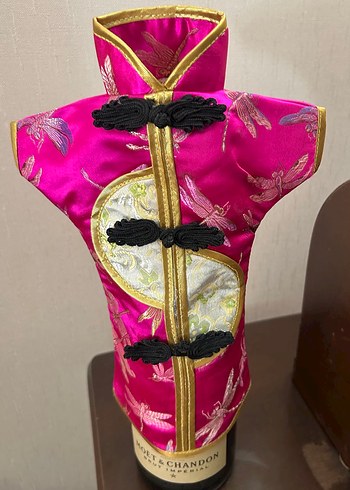 Çin İpeği Kimono Şişe Kılıfı - Görsel 3