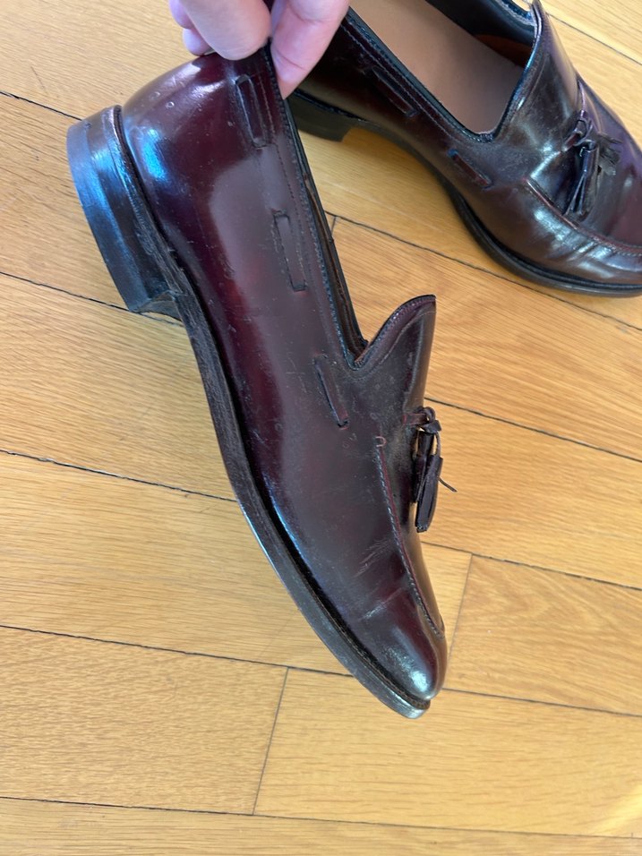 Bordo Hakiki Deri 1957 Klasik Erkek Loafer - Görsel 5