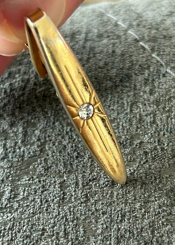 Rabbit Marka Vintage Altın Renkli Kravat İğnesi - Görsel 6