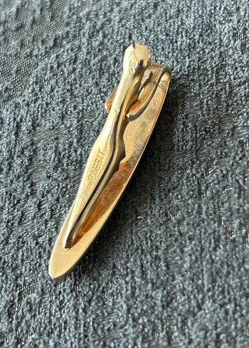 Rabbit Marka Vintage Altın Renkli Kravat İğnesi - Görsel 4