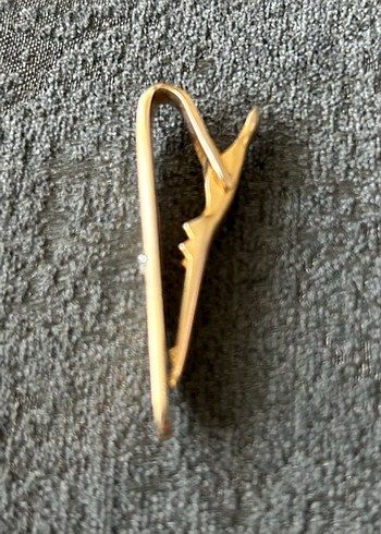 Rabbit Marka Vintage Altın Renkli Kravat İğnesi - Görsel 2